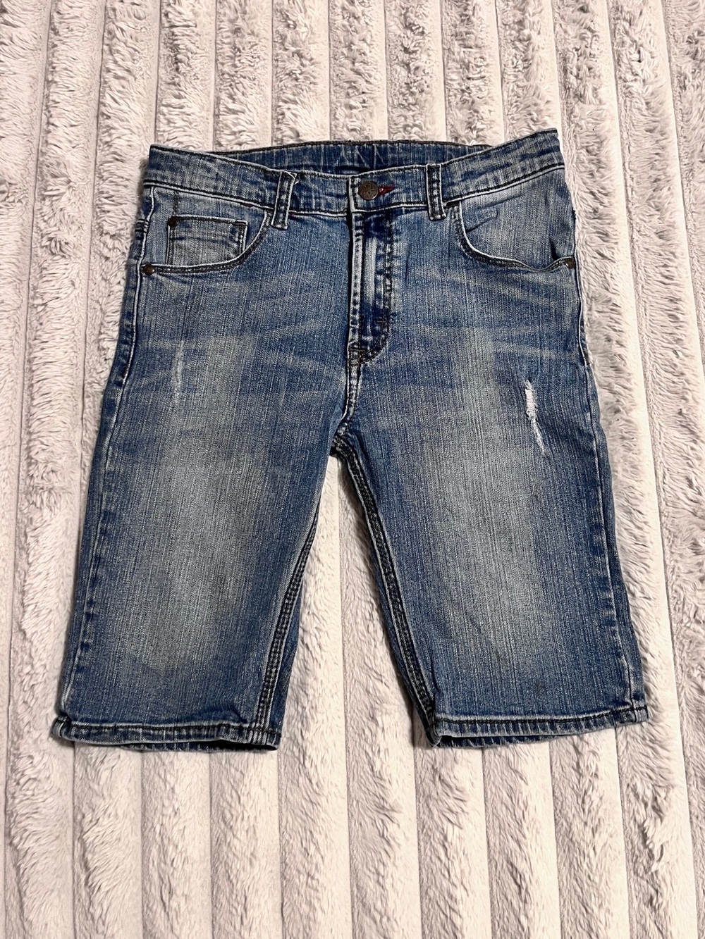 Wrangler Boys Denim Jean Shorts Medium Wash Size 14 Regular